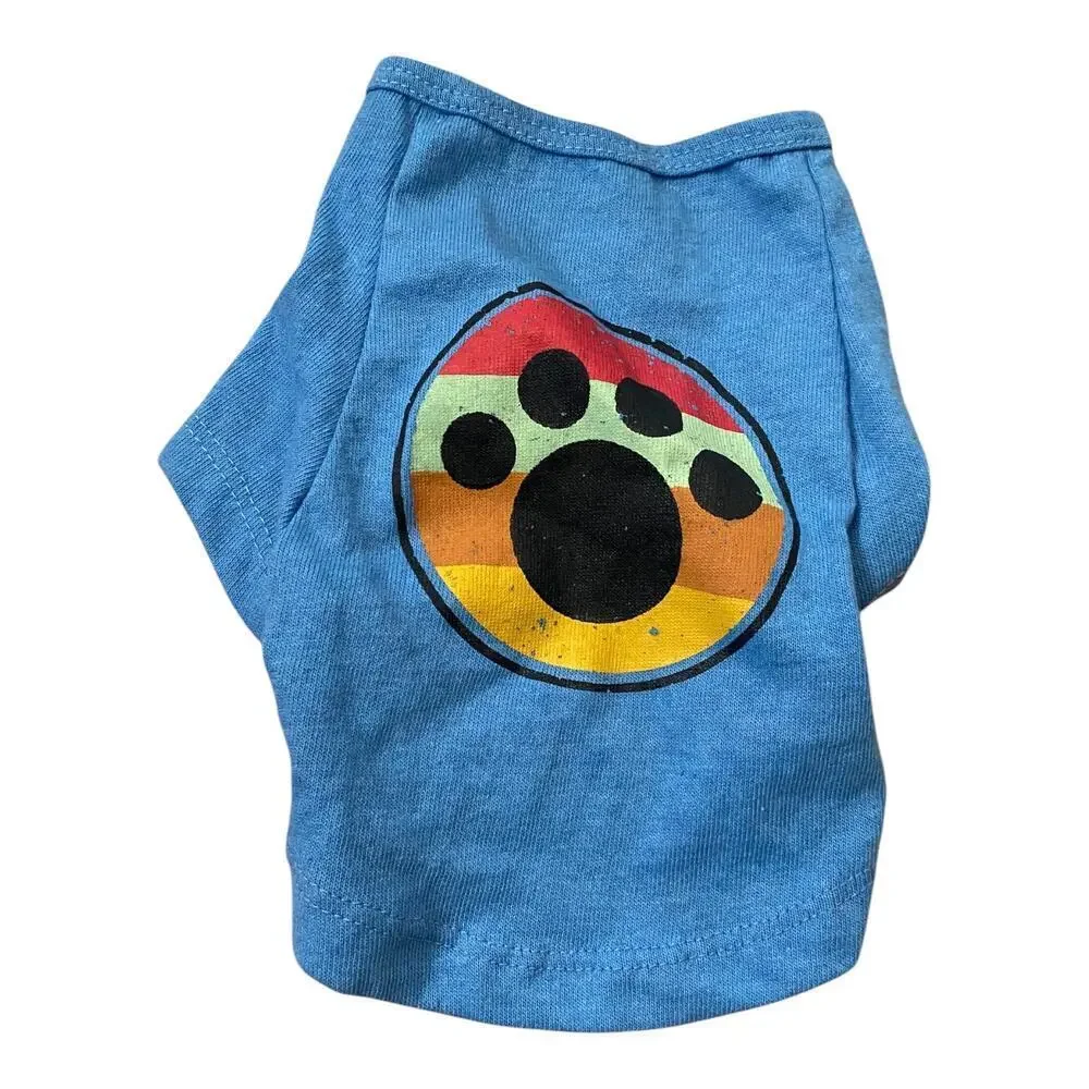 NWT Bundle Size XS Dog Clothes Hat T-shirt Colorful Summer Smiley Short Sleeve